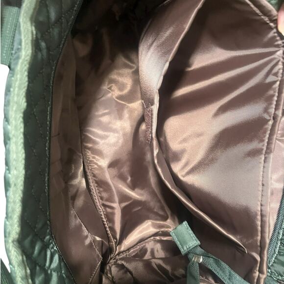 Bagstellar Green Quilted Weekender Tote Bag w/ Multi-Function Pockets - Picture 5 of 10